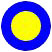 Simple blue and yellow circle